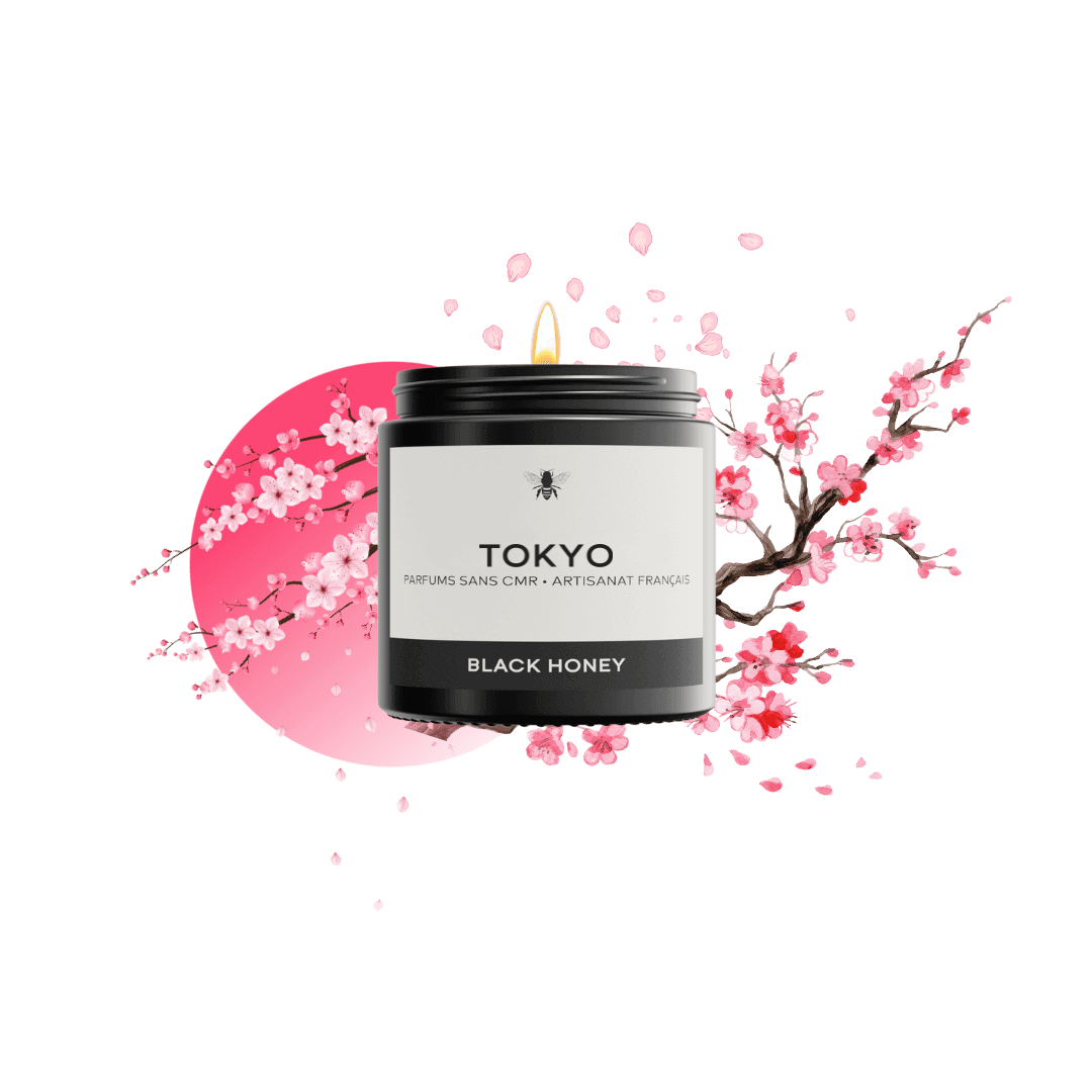 BLACK HONEY Parfums Petite (90g) Bougie fleur de sakura à Tokyo